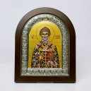 Икона "Св. Спиридон Тримифунтский" (147х180 мм), шелкография, Греция