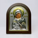 Икона "Владимирская" (147х180 мм), серебро, Греция